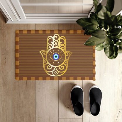 Hamsa Eye Doormat | Evil Eye Welcome Door Mat