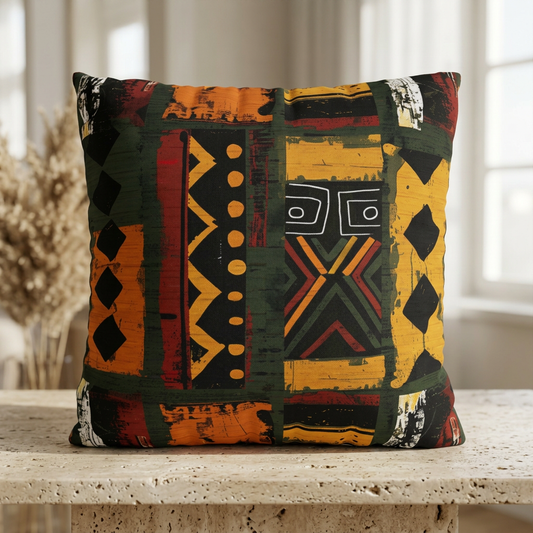 African Mudcloth Pillow Cover
