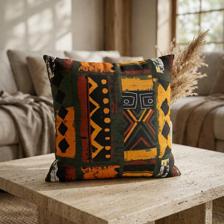 African Mudcloth Pillow Cover