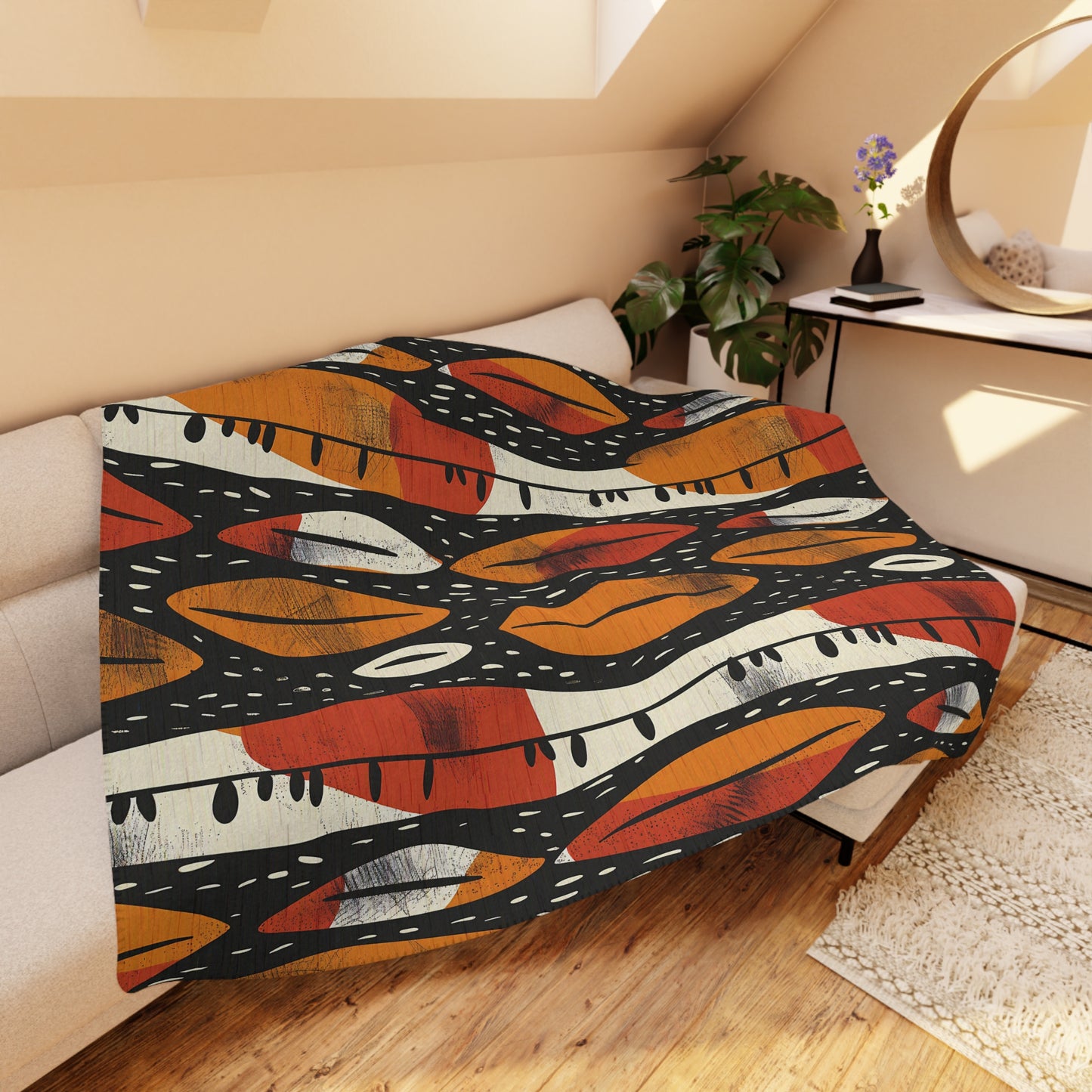 Abstract Tribal Sherpa Blanket
