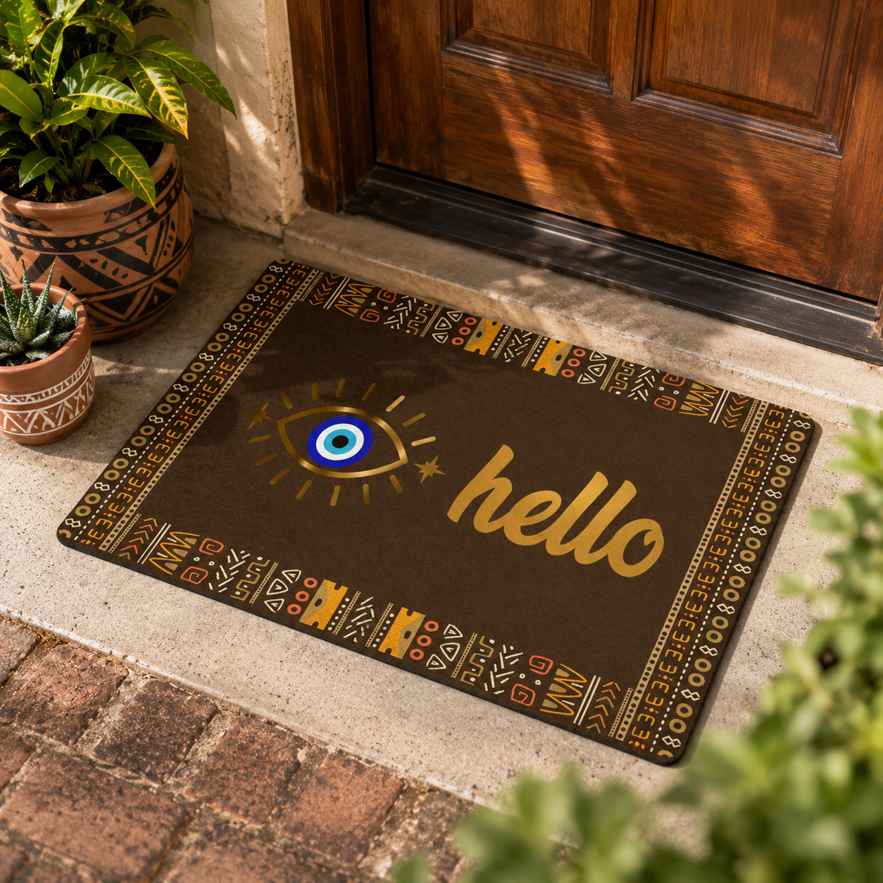 Evil Eye Hello Doormat