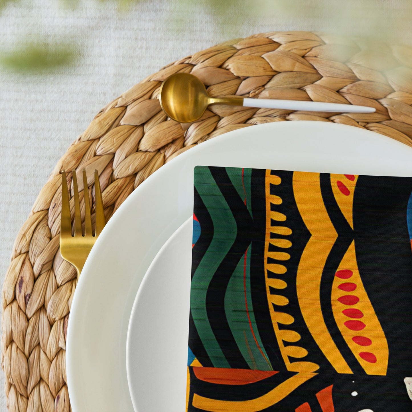 African Print Cloth Napkins