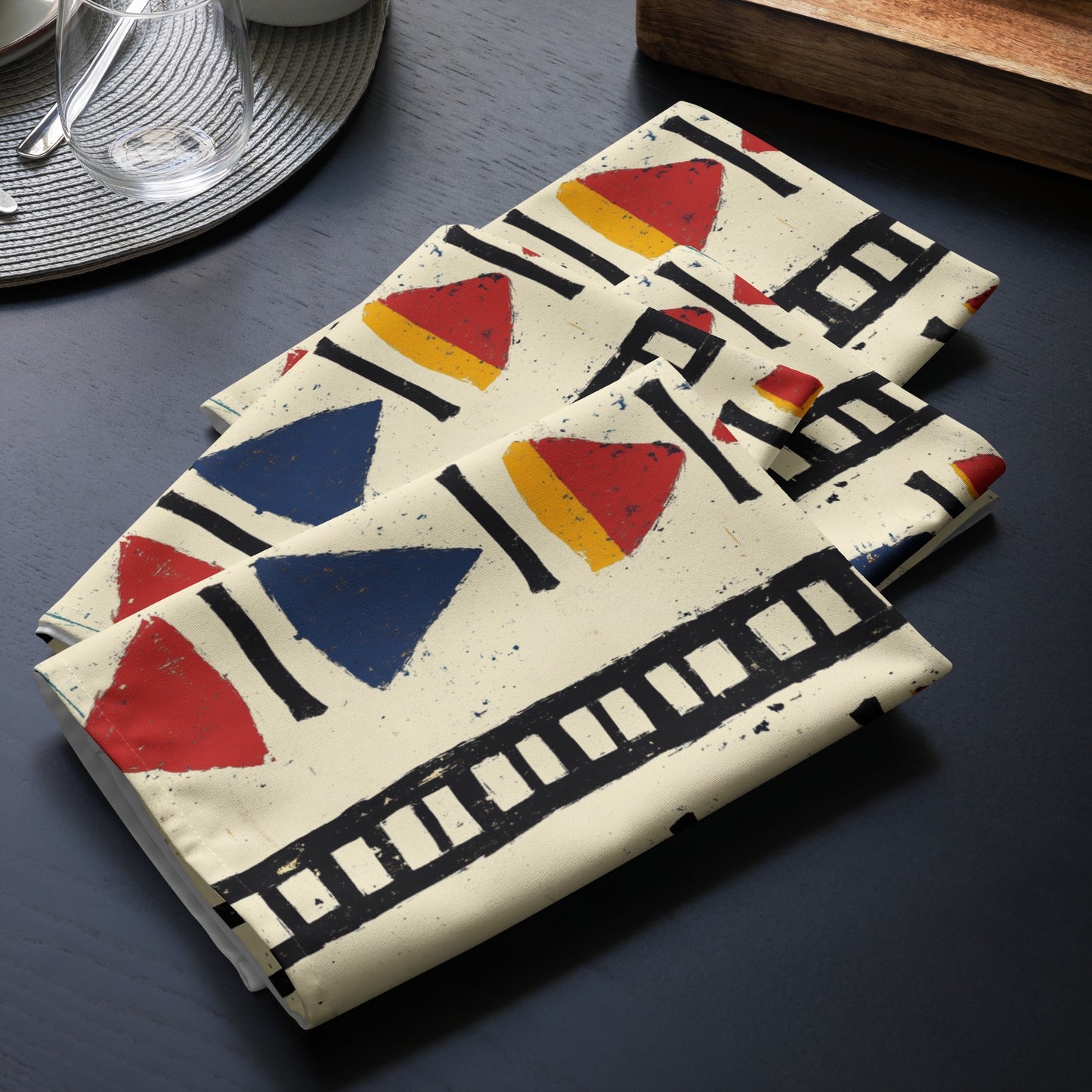 African Tribal Cloth Napkins