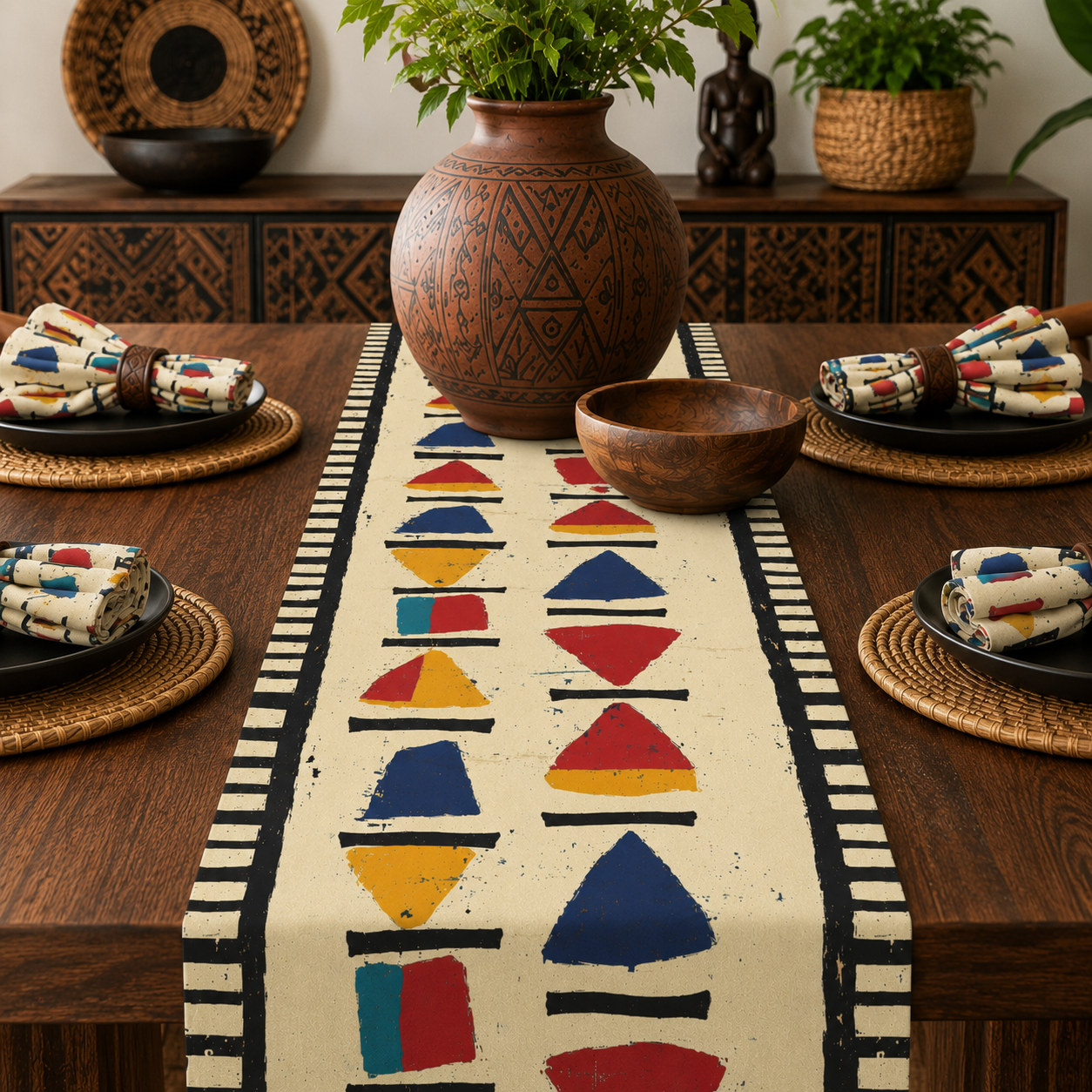 African Tribal Table Runner