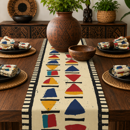 African Tribal Table Runner