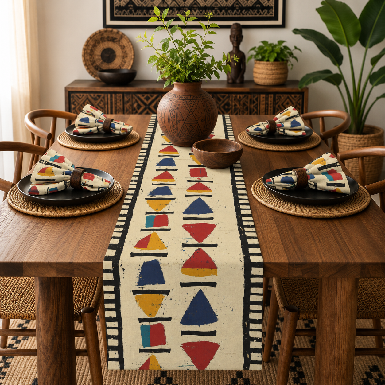 African Tribal Table Runner