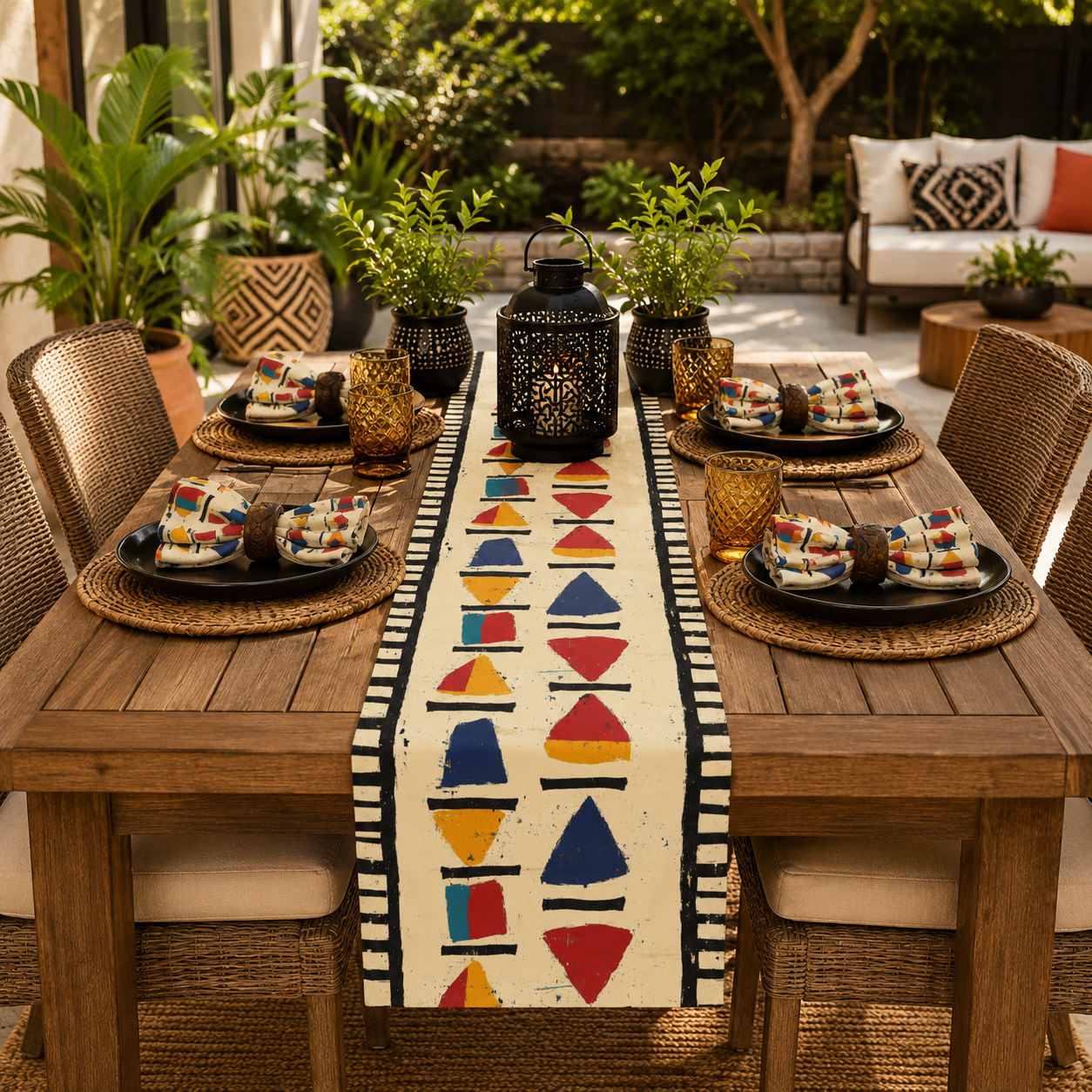 African Tribal Table Runner