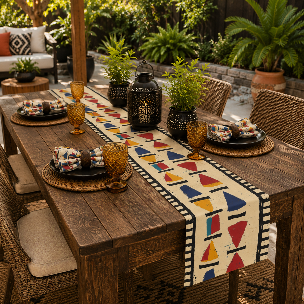 African Tribal Table Runner