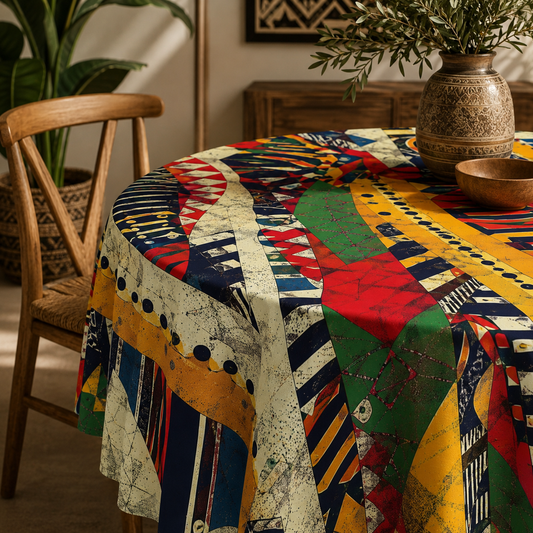 Colorful African Tribal Tablecloth