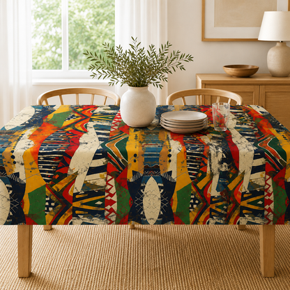 Colorful African Tribal Tablecloth