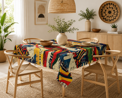 Colorful African Tribal Tablecloth