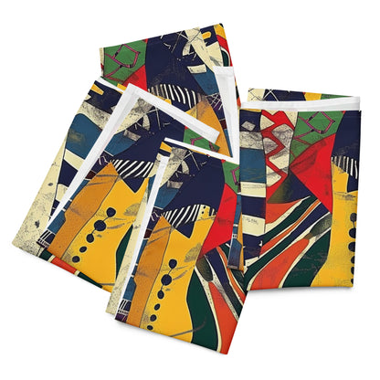 African Tribal Cloth Napkins Set