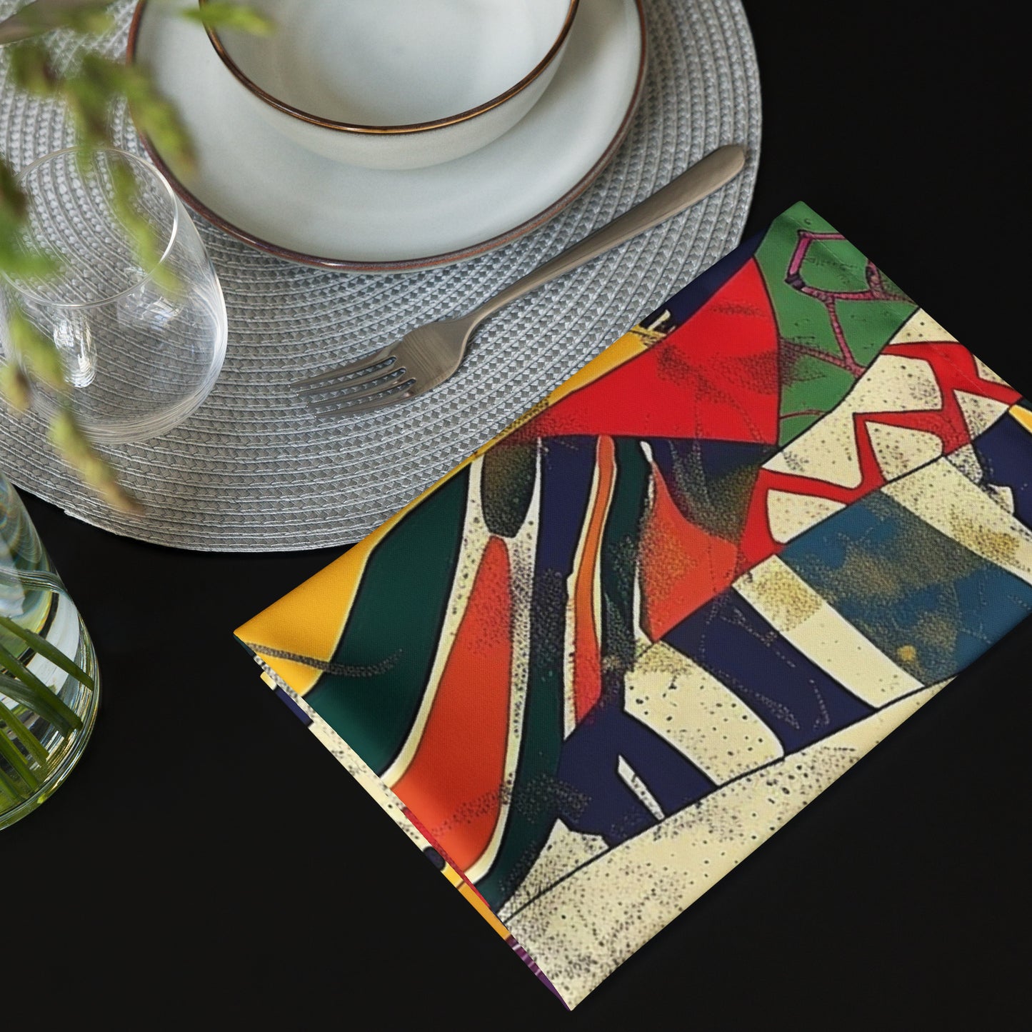 African Tribal Cloth Napkins Set