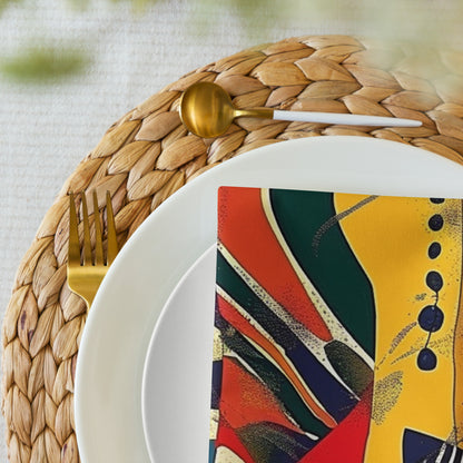African Tribal Cloth Napkins Set