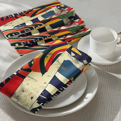 African Tribal Cloth Napkins Set