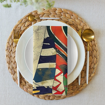 African Tribal Cloth Napkins Set