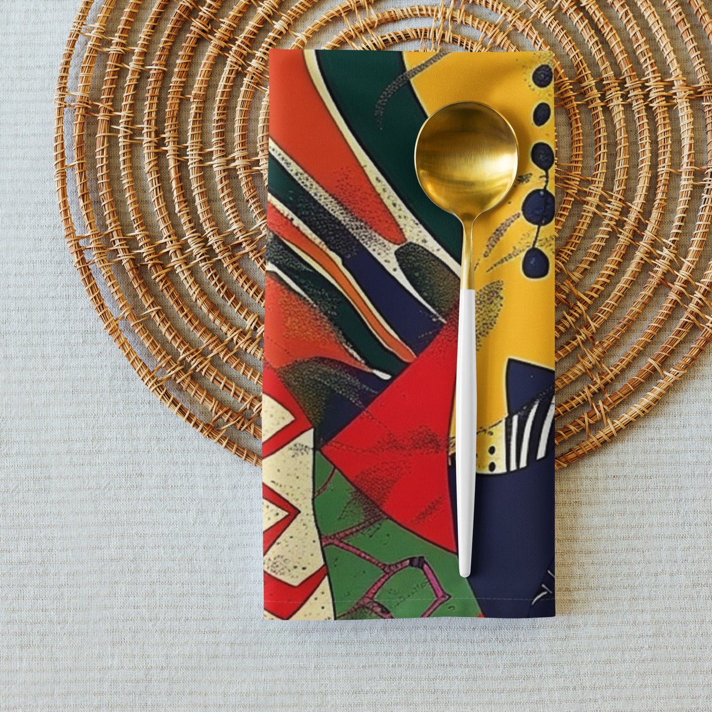 African Tribal Cloth Napkins Set
