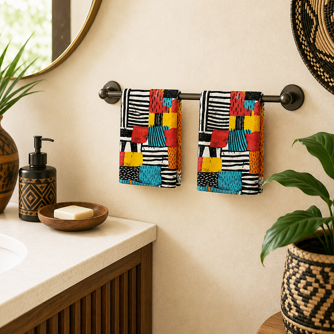 Abstract Tribal Hand Towel