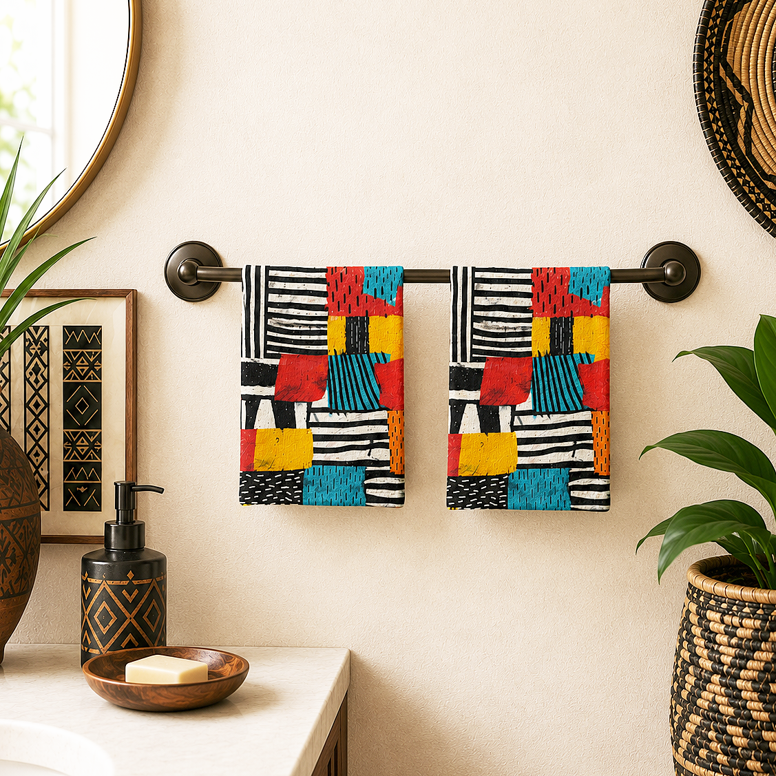 Abstract Tribal Hand Towel