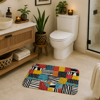 Abstract Tribal Bath Mat
