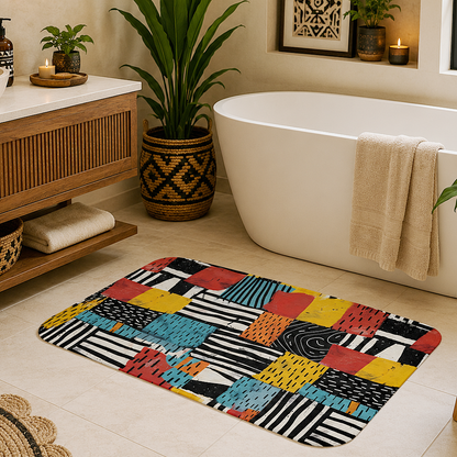 Abstract Tribal Bath Mat