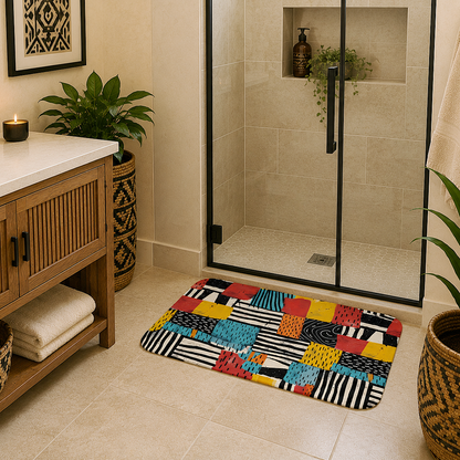 Abstract Tribal Bath Mat
