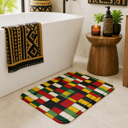 African Kente Bath Mat