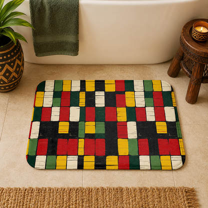 African Kente Bath Mat