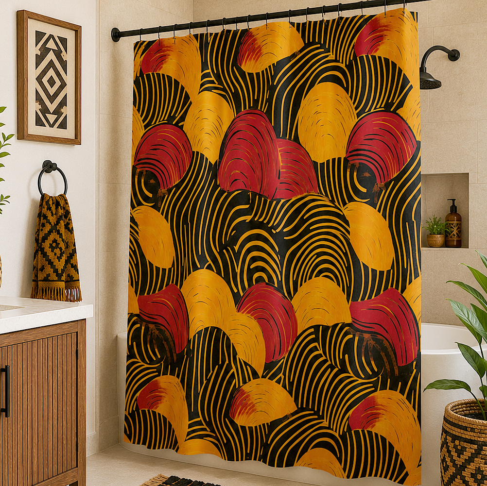 African Tribal Print Shower Curtain