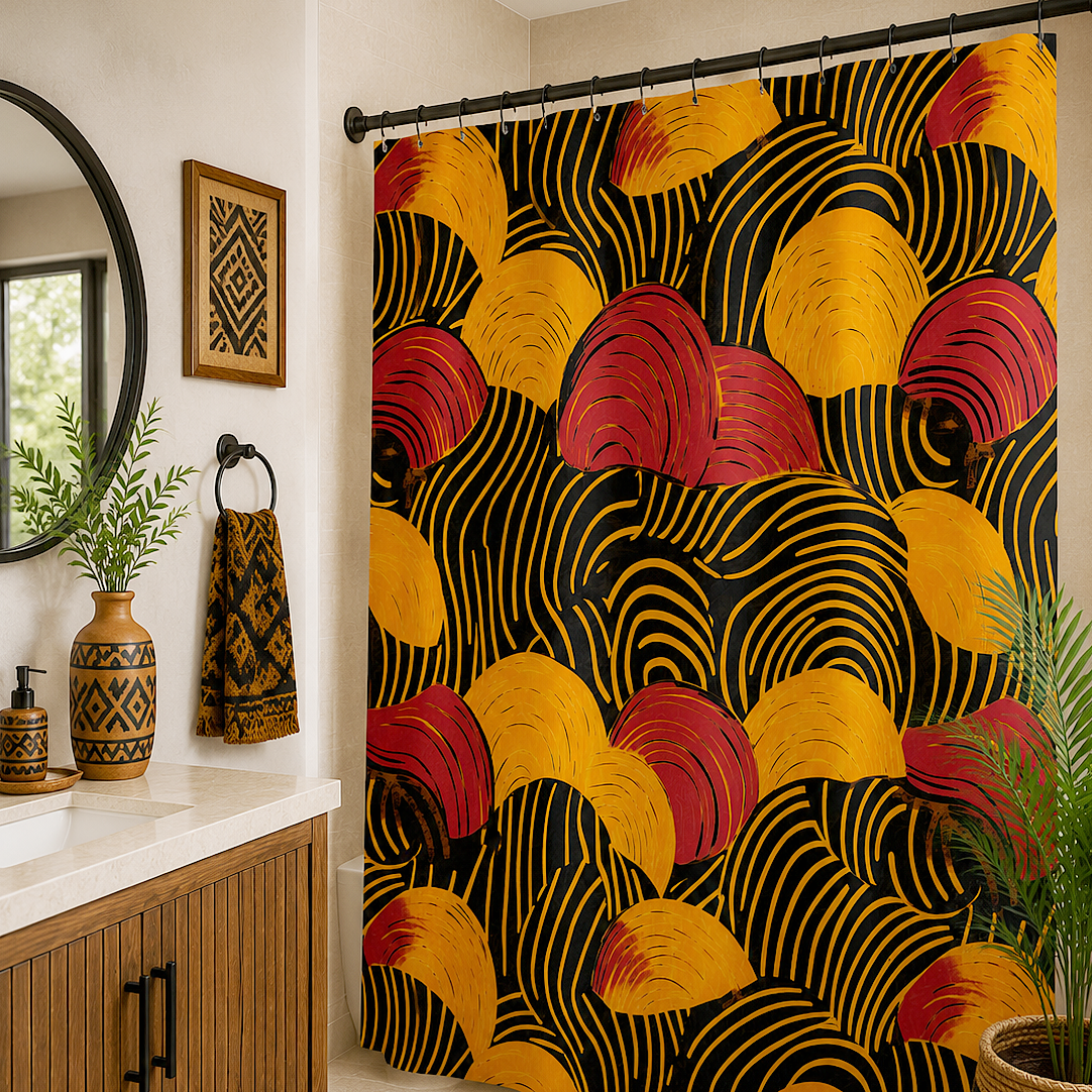 African Tribal Print Shower Curtain