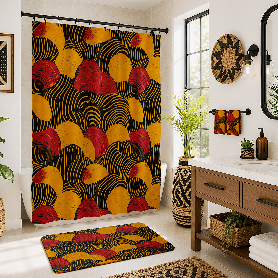 African Tribal Print Shower Curtain