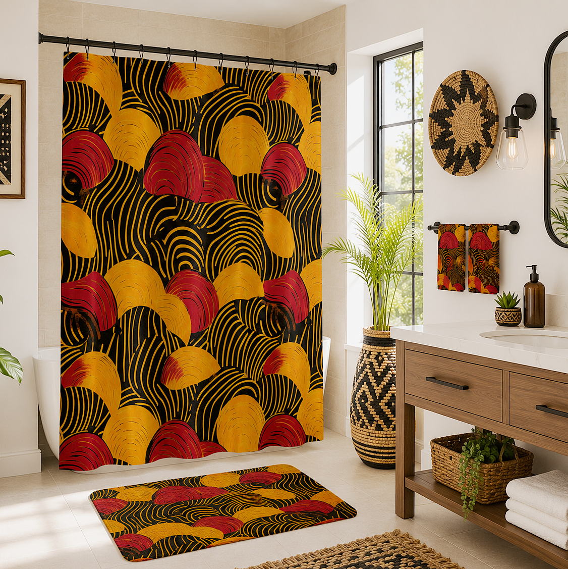 African Tribal Print Shower Curtain