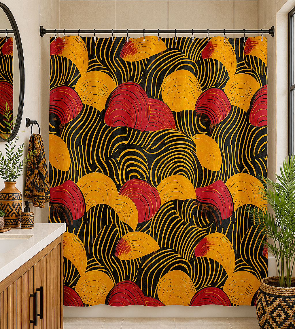 African Tribal Print Shower Curtain