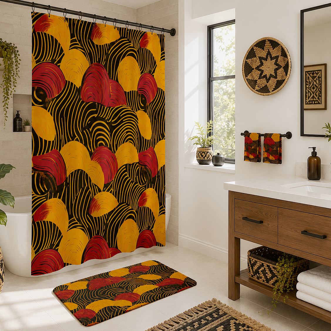 African Tribal Print Shower Curtain