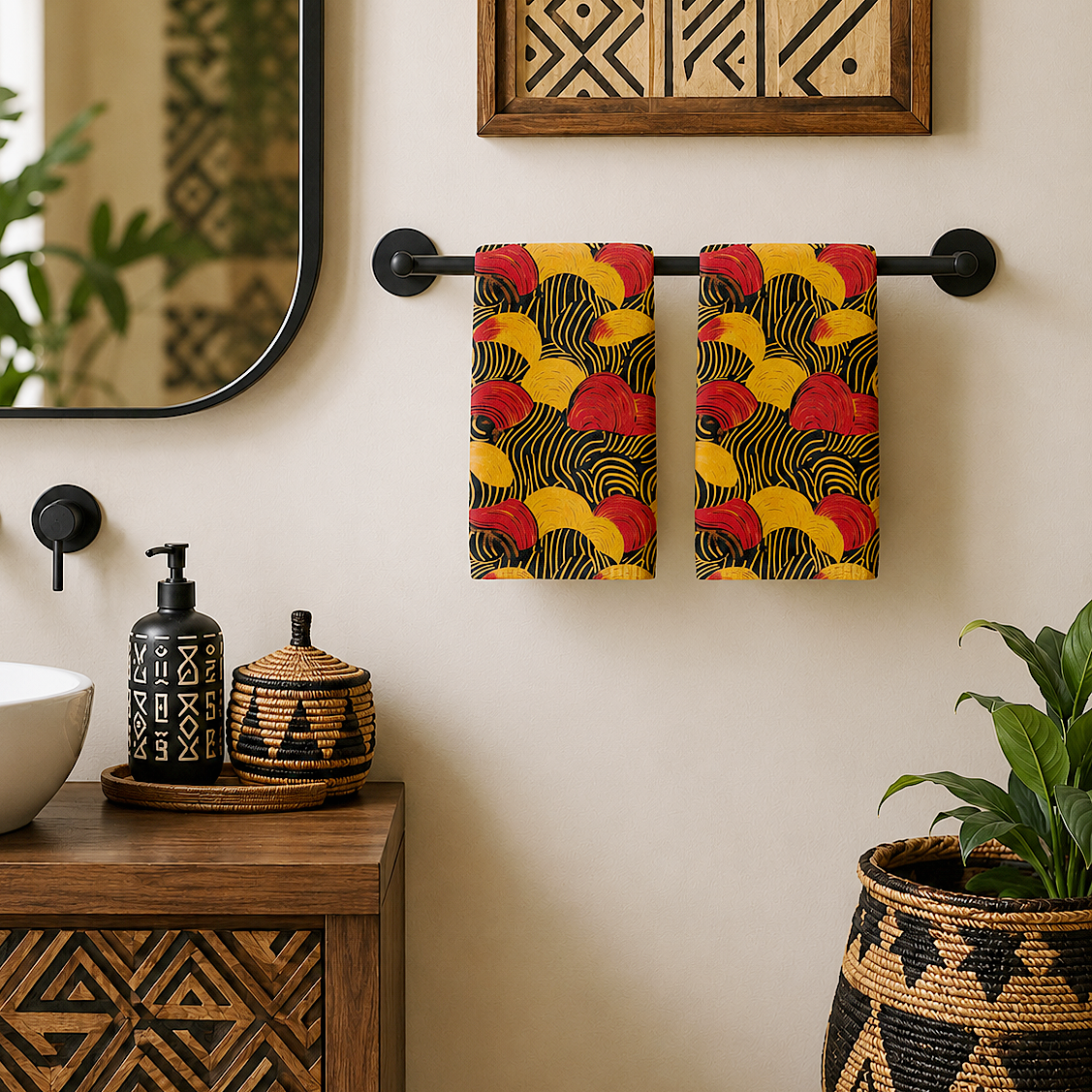 African Tribal Print Hand Towel