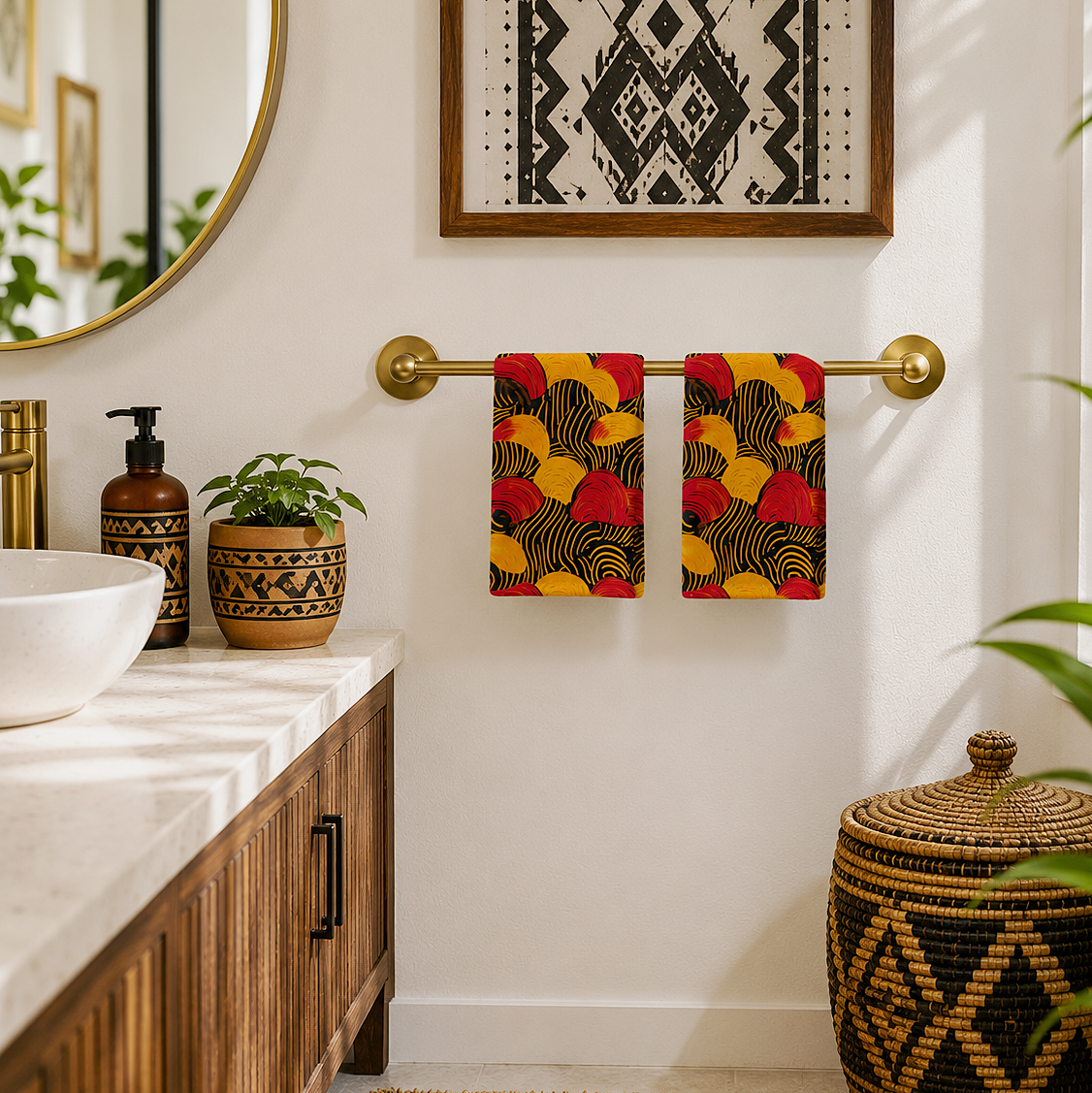 African Tribal Print Hand Towel