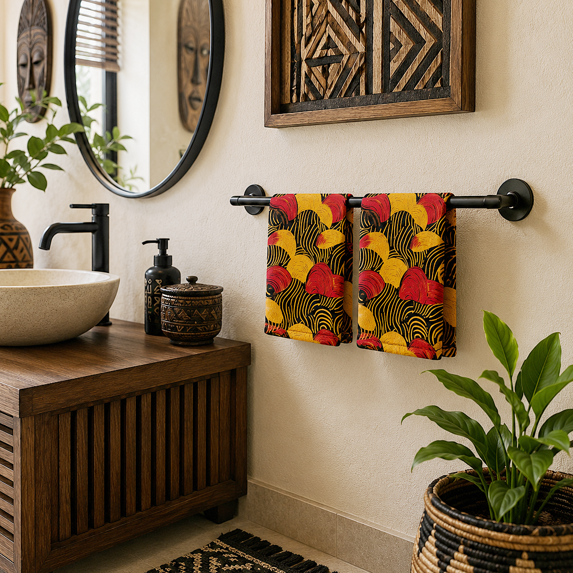 African Tribal Print Hand Towel