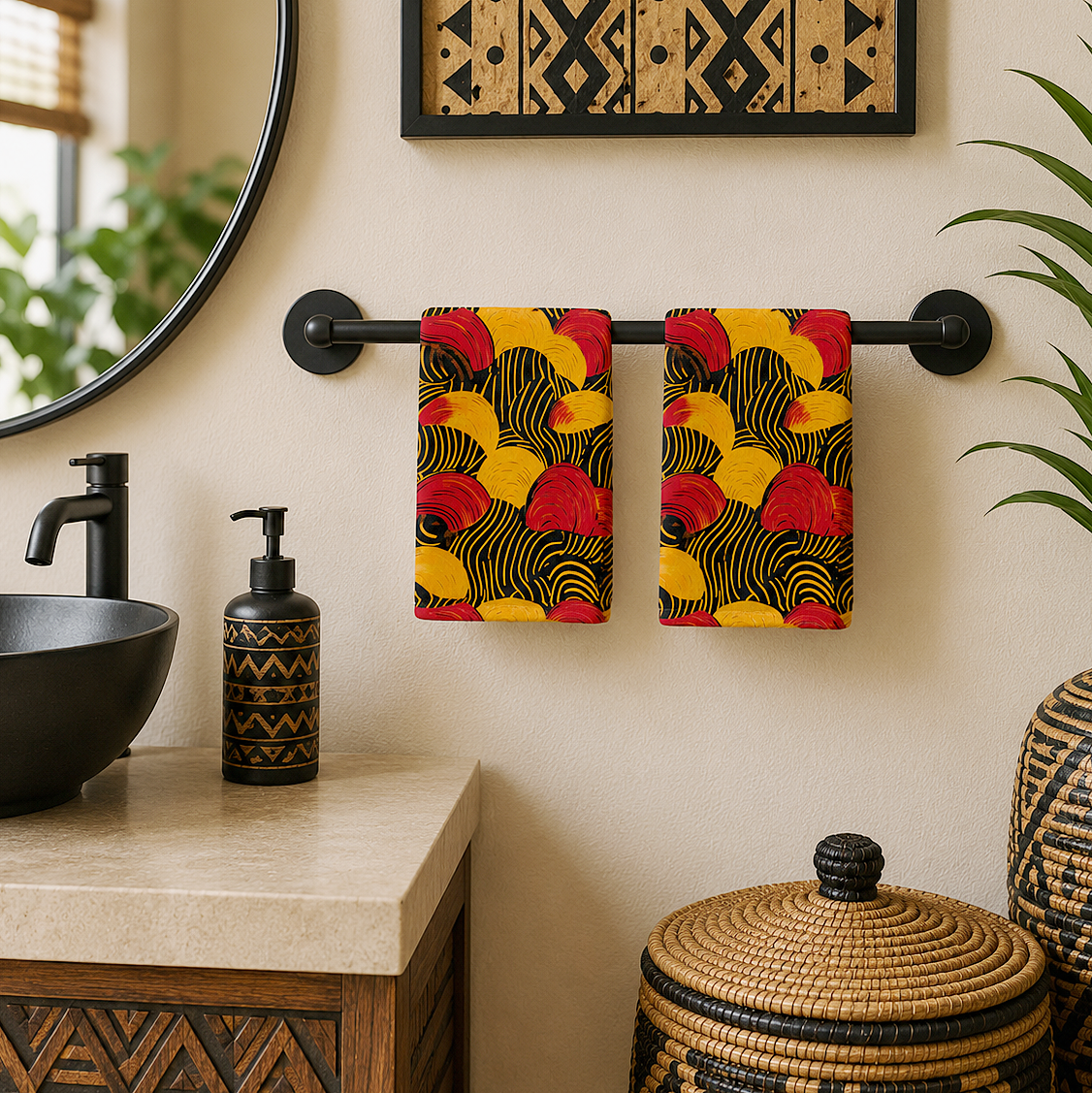 African Tribal Print Hand Towel