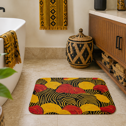 African Tribal Print Bath Mat