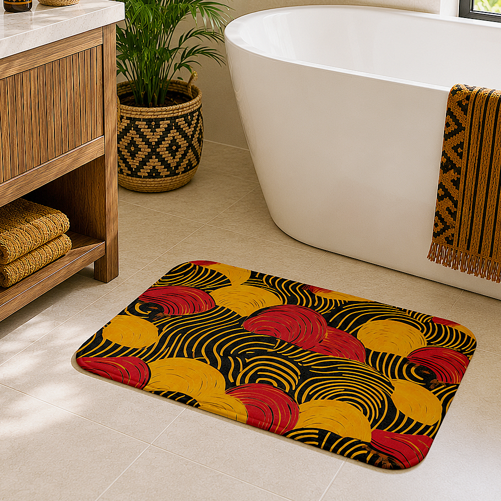 African Tribal Print Bath Mat