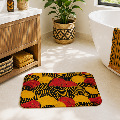 African Tribal Print Bath Mat