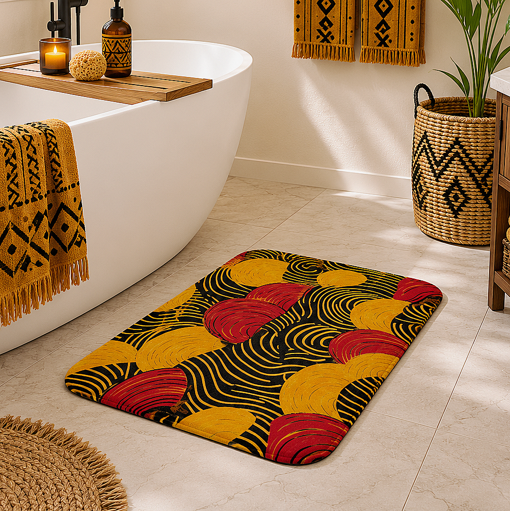 African Tribal Print Bath Mat