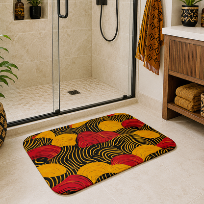 African Tribal Print Bath Mat