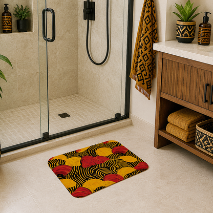 African Tribal Print Bath Mat