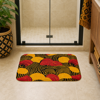 African Tribal Print Bath Mat