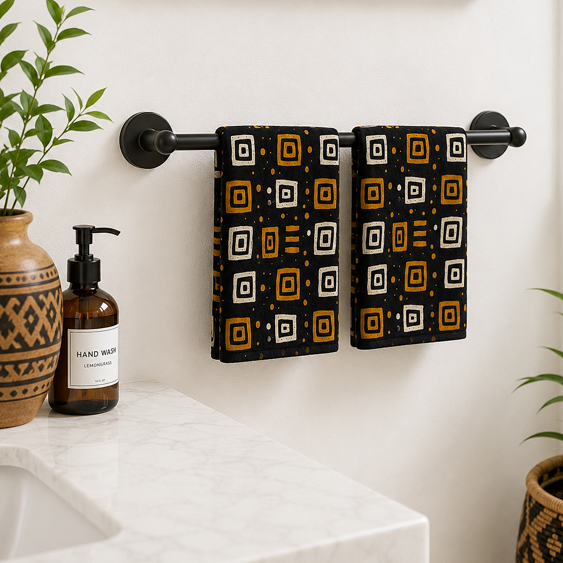 African Tribal Print Bath Mat