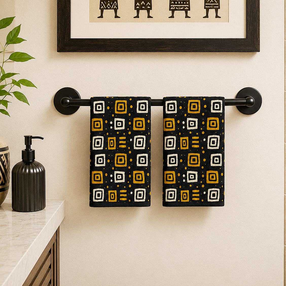 African Tribal Print Bath Mat