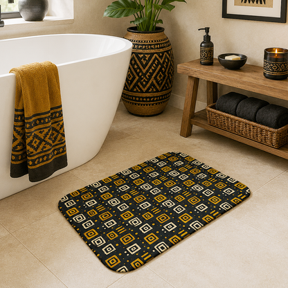African Tribal Print Bath Mat
