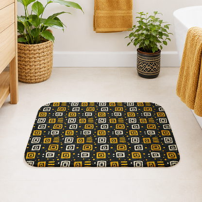 African Tribal Print Bath Mat