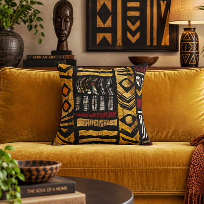 African Tribal Art Pillow Cover